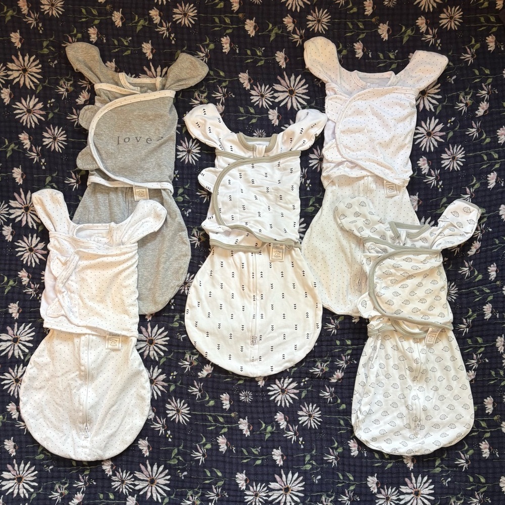 Set of Baby Swaddle Designs Wraps in Gray and White
